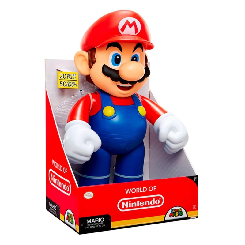 JUGUETE FIGURA GRANDE SUPER MARIO 50CM AZUL ROJO - 3