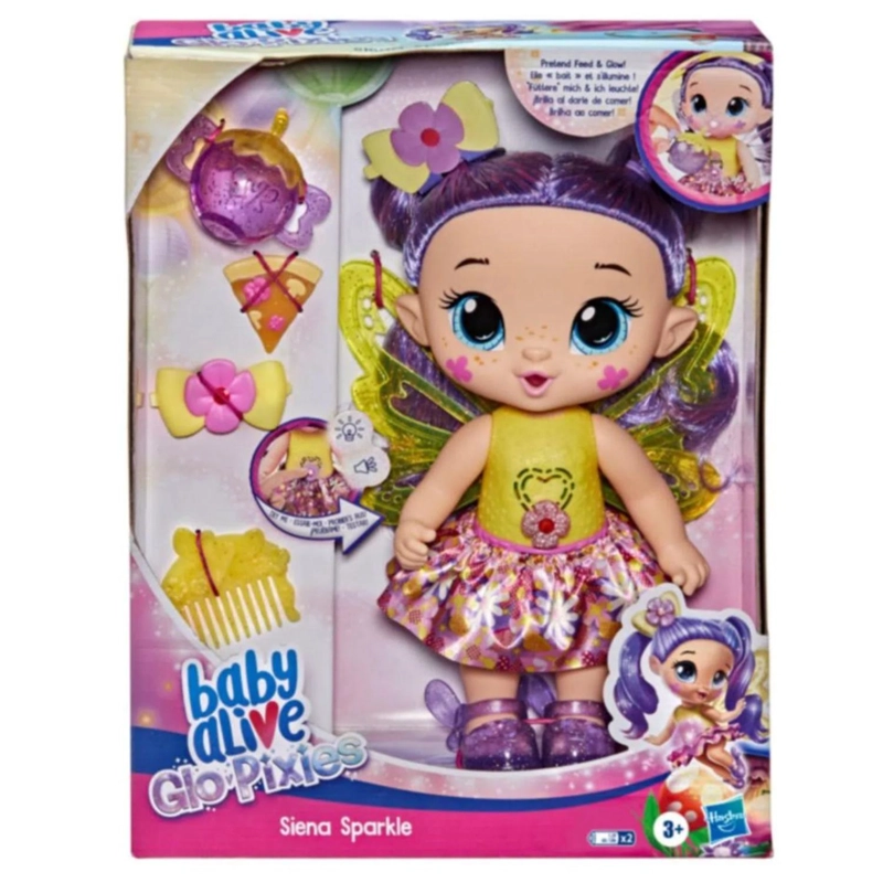 JUGUETE MUÑECA ADA SIENA SPARKLE INFANTIL BABY ALIVE GLO PIXIES - 3