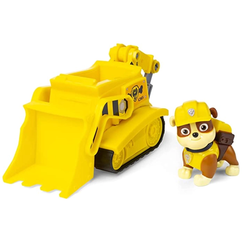 JUGUETE RUBBLE BULLDOZER AMARILLO FRICCION PAW PATROL NICKELODEON - 1