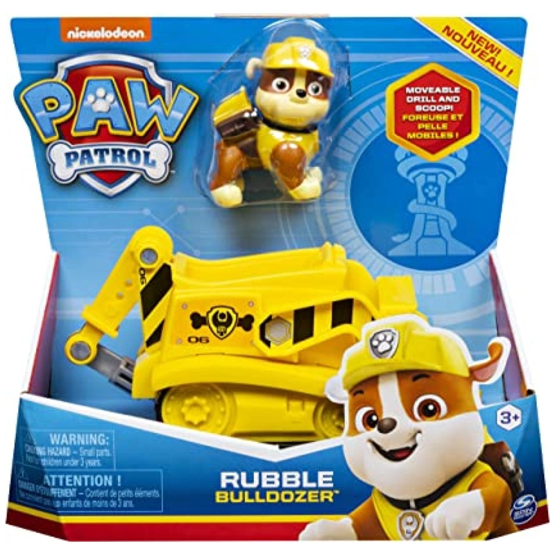 JUGUETE RUBBLE BULLDOZER AMARILLO FRICCION PAW PATROL NICKELODEON - 4