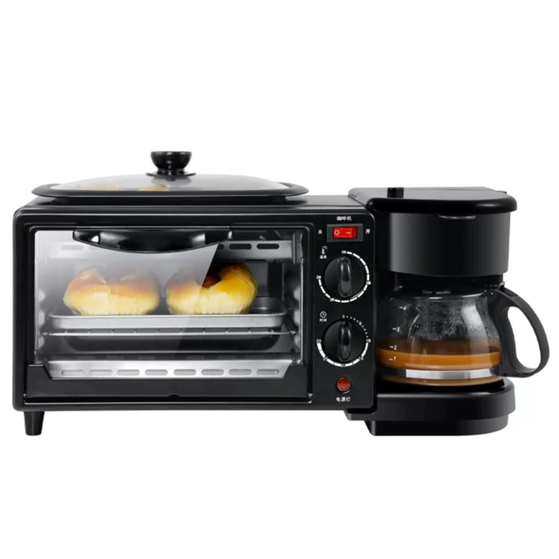 HORNO ELECTRICO 3 EN 1 PLANCHA CAFETERA HG-5308B HEAGER - 1