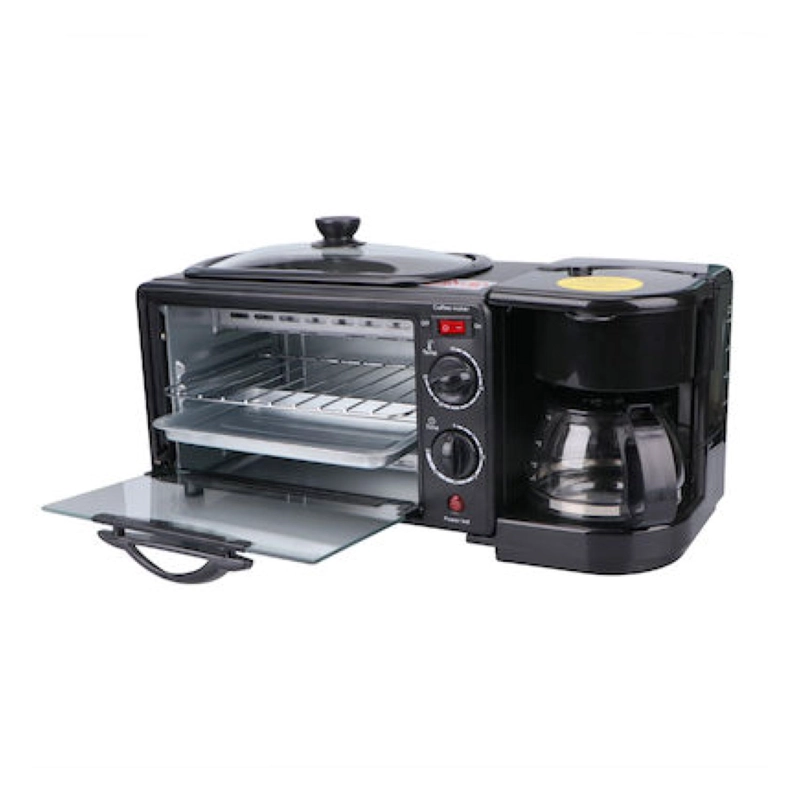 HORNO ELECTRICO 3 EN 1 PLANCHA CAFETERA HG-5308B HEAGER - 4