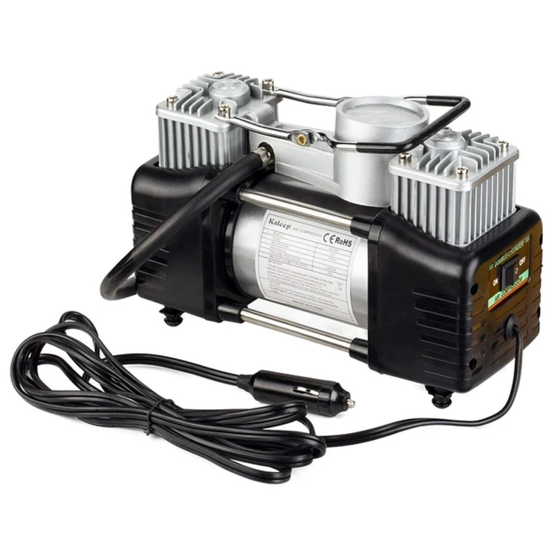 COMPRESOR DE AIRE PORTATIL DOBLE PISTON 12V 150PSI RAPIDO - 2