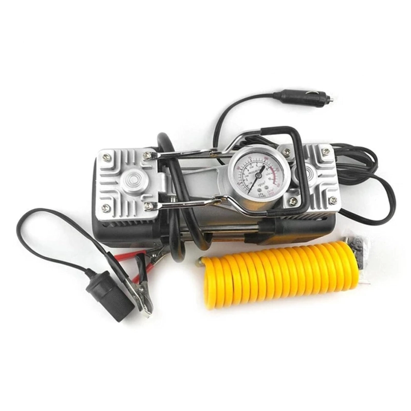 COMPRESOR DE AIRE PORTATIL DOBLE PISTON 12V 150PSI RAPIDO - 3
