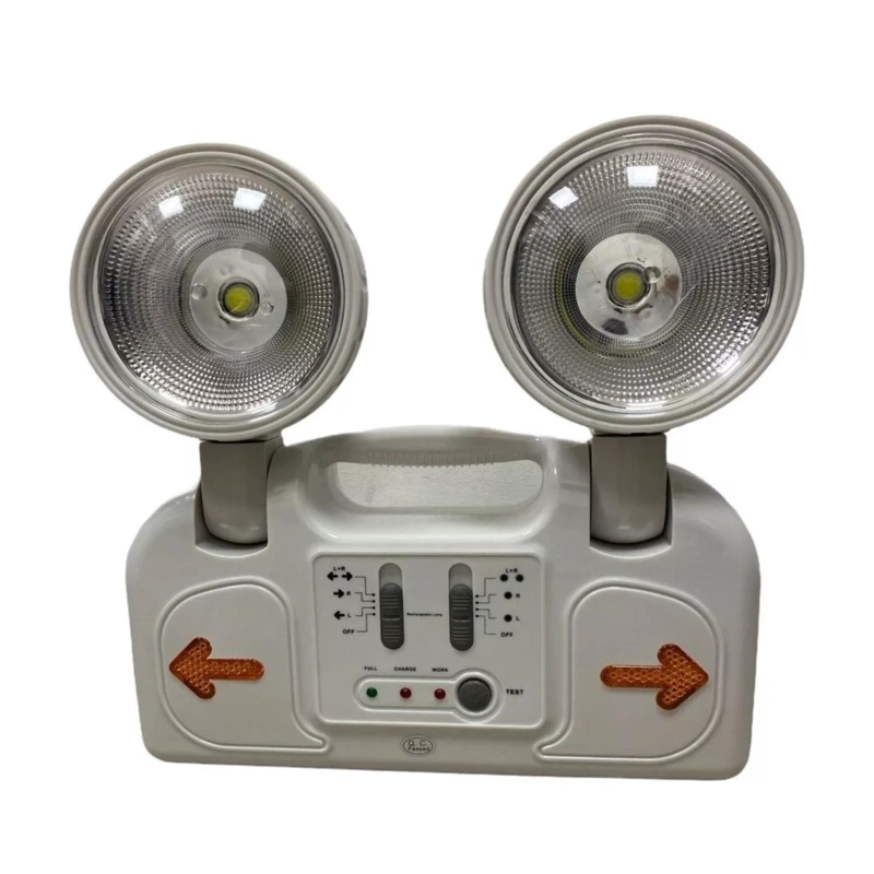 LAMPARA DE EMERGENCIA 2 FOCOS LED 10W BLANCO - 3