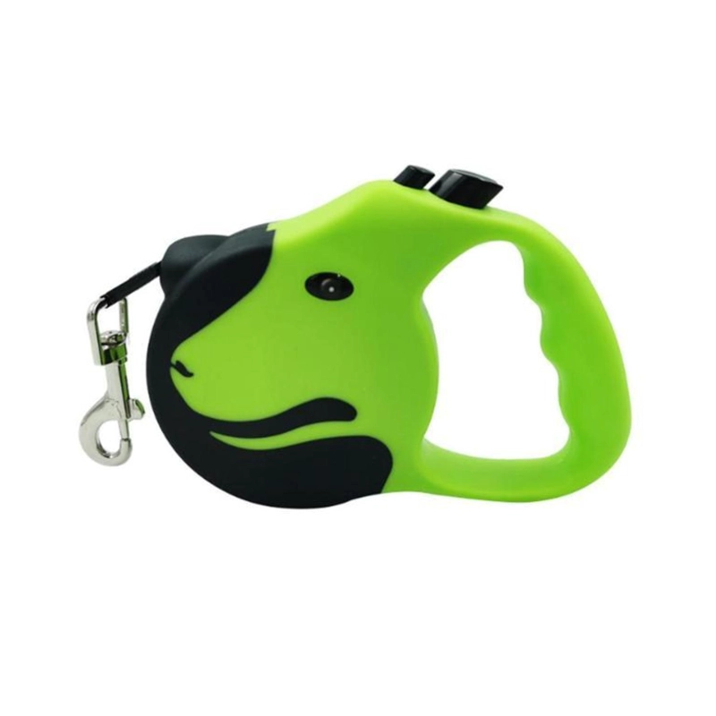 CUERDA RETRACTIL 5M FLEXIBLE PASEO DE PERROS MASCOTAS VERDE - 1