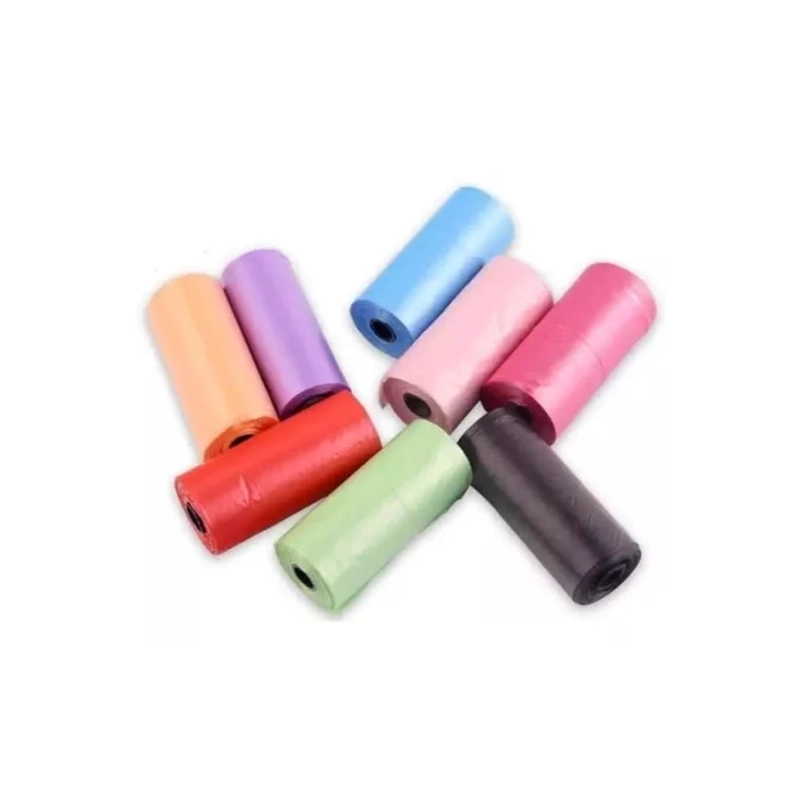 PACK 10 BOLSAS PARA DESECHOS FECAS PERROS MASCOTAS COLORES - 1