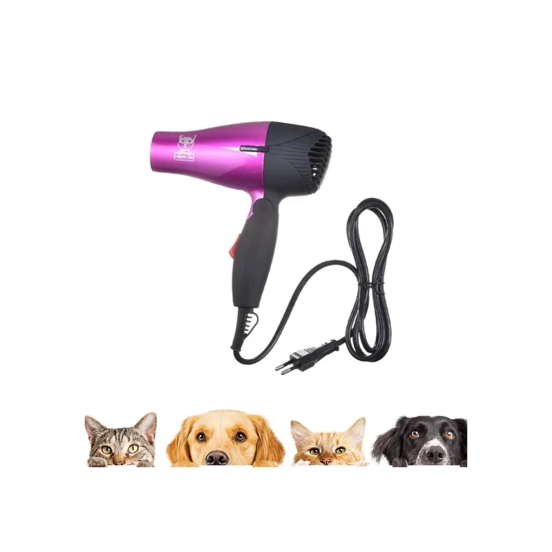 SECADOR DE PELO PORTATIL 1500W ROSADO PERROS GATOS MASCOTAS - 2