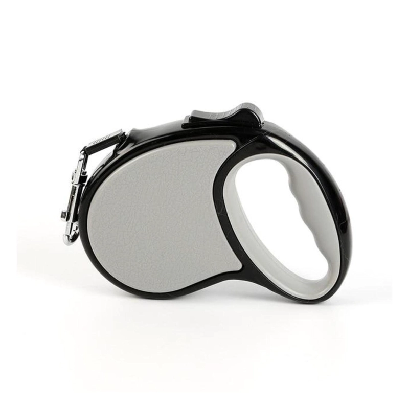 CUERDA RETRACTIL 5M FLEXIBLE PASEO DE PERRO CACHORRO GRIS - 1