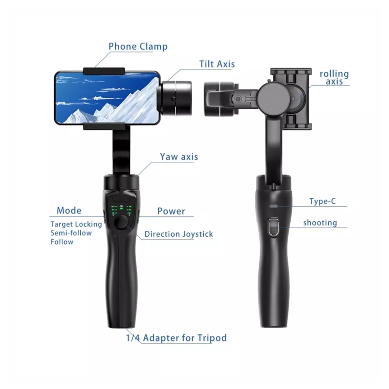 SOPORTE GIMBAL ESTABILIZADOR SELFIE STICK BLUETOOTH PARA CELULAR - 4