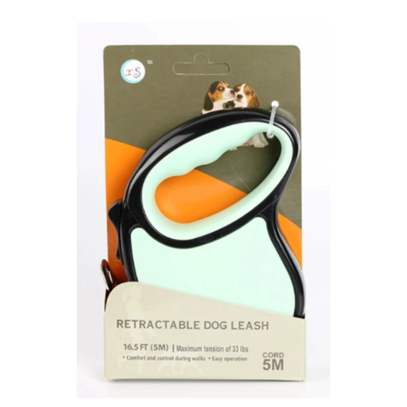 CUERDA RETRACTIL 5M FLEXIBLE PASEO DE PERRO CACHORRO ROSADO - 3
