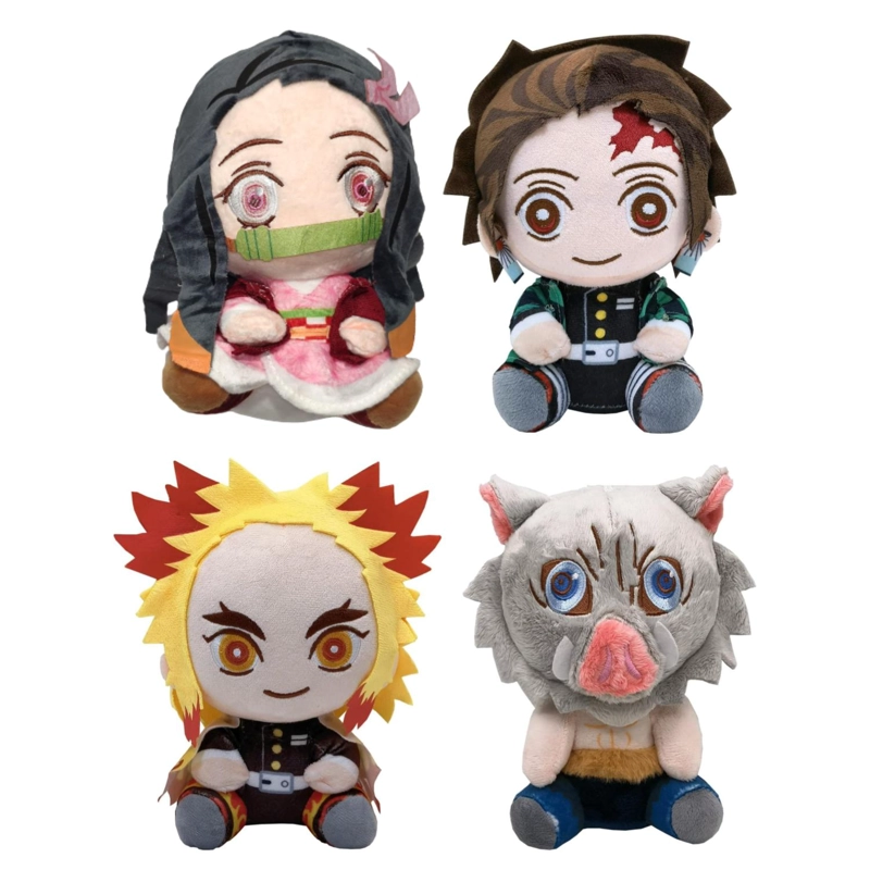 PACK 4 PELUCHES DE 20CM DEMON SLAYER ANIME - 1