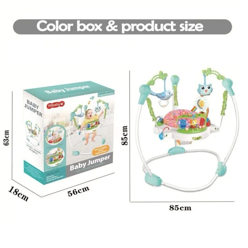 JUGUETE ARNES SALTARIN ELASTICO PARA BEBE CON ACCESORIOS AZUL - 3