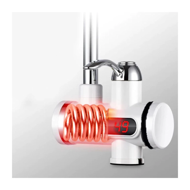 GRIFO LLAVE CALENTADOR DE AGUA PARA COCINA GIRA 360° LED - 2
