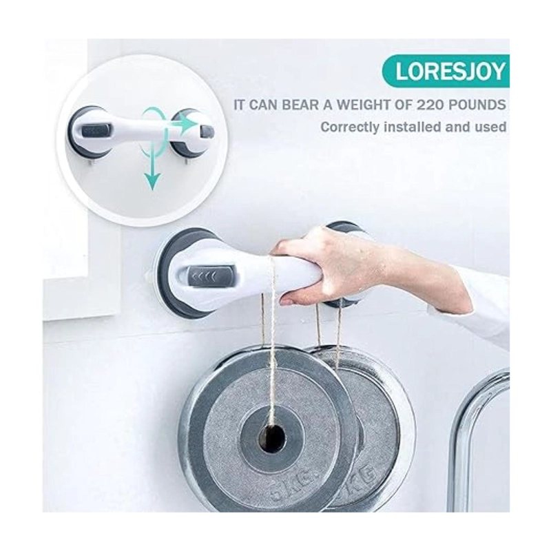 MANILLA AGARRADERA BARRA DE AYUDA PARA BAÑO DUCHA BLANCO - 2