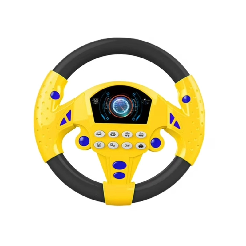 JUGUETE VOLANTE SIMULADOR DE AUTO PARA NIÑOS AMARILLO - 1