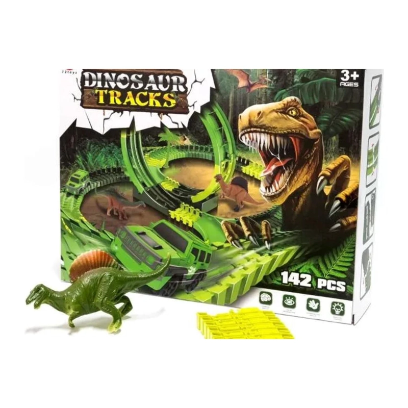 Juguete De Dinosaurio Eléctrico Trepador Con Pista De Carreras – Circuito Interactivo Con Luces Y Música, Incluye 5 Dinosaurios, Desarrolla Coordinación Y Creatividad, Regalo Para +3 Años