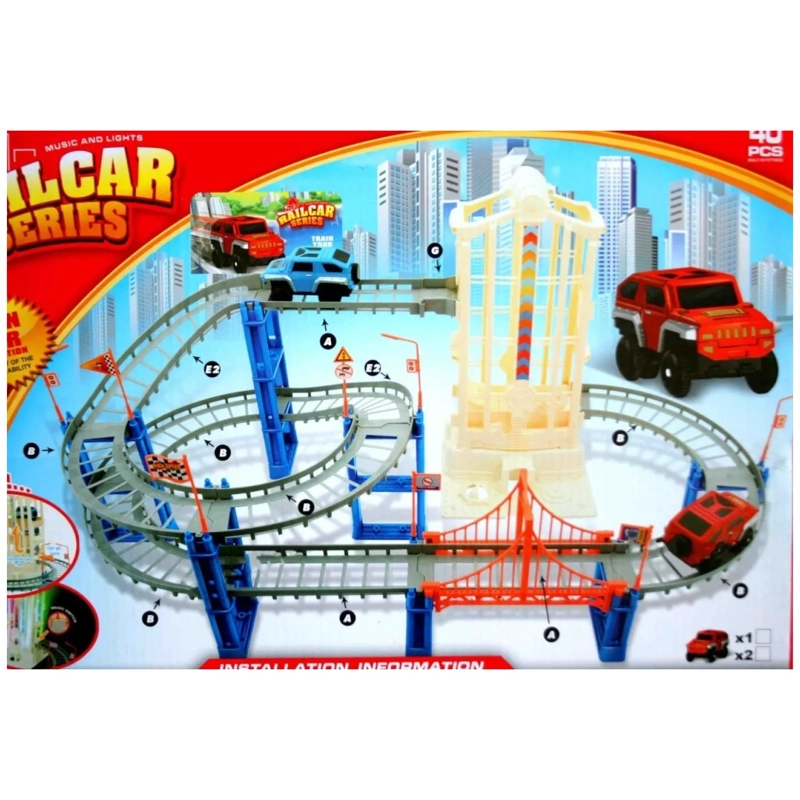 JUGUETE PISTA MAGICA CON AUTO ACCESORIOS 40 PIEZAS INFANTIL - 2