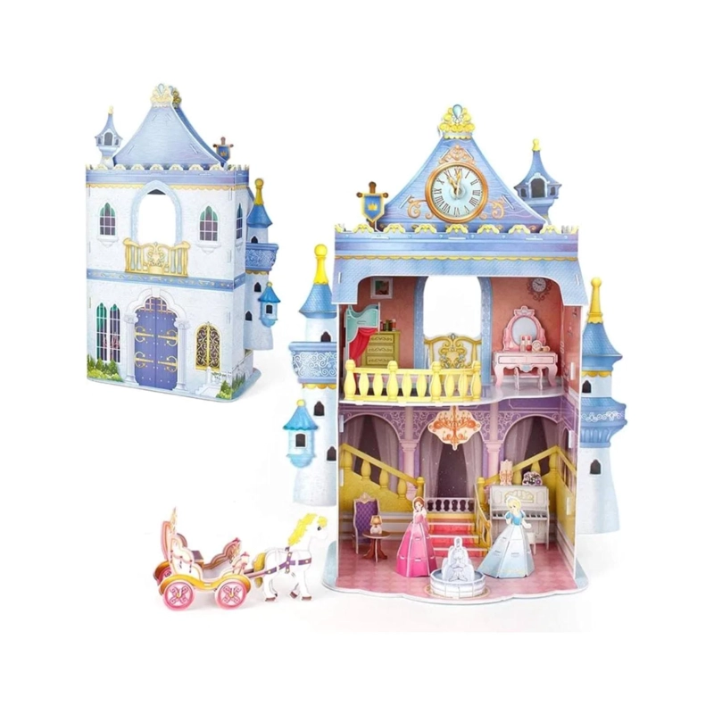 JUGUETE CASTILLO DE MUÑECAS 81 PCS ROMPECABEZAS 3D INFANTIL - 1