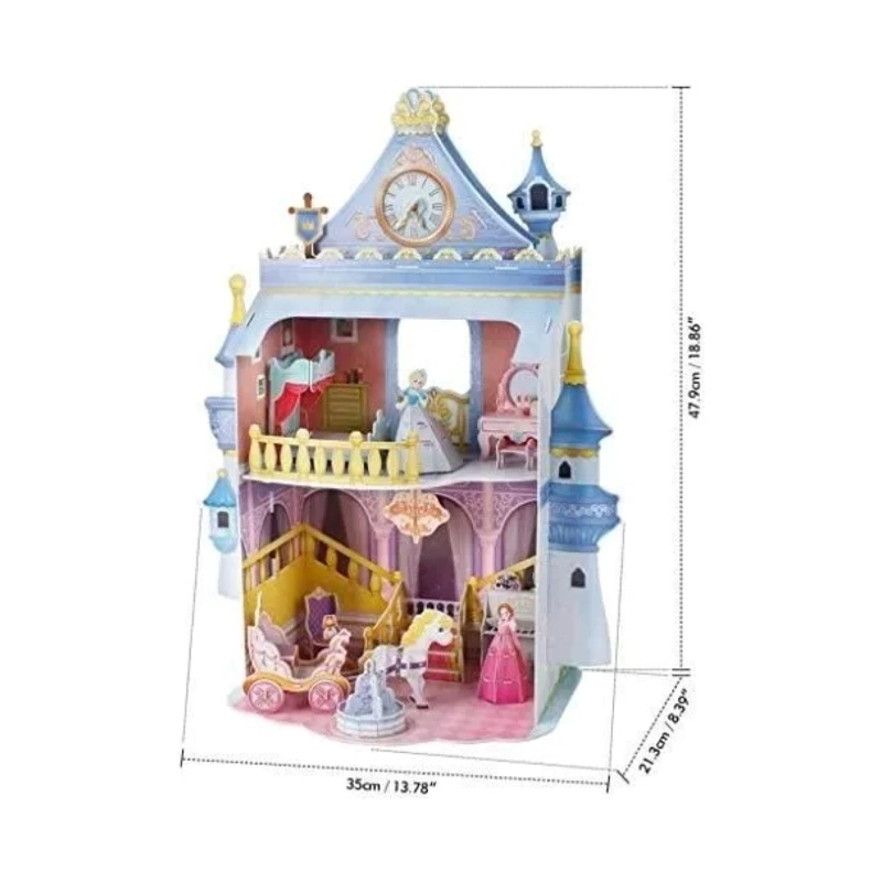 JUGUETE CASTILLO DE MUÑECAS 81 PCS ROMPECABEZAS 3D INFANTIL - 2