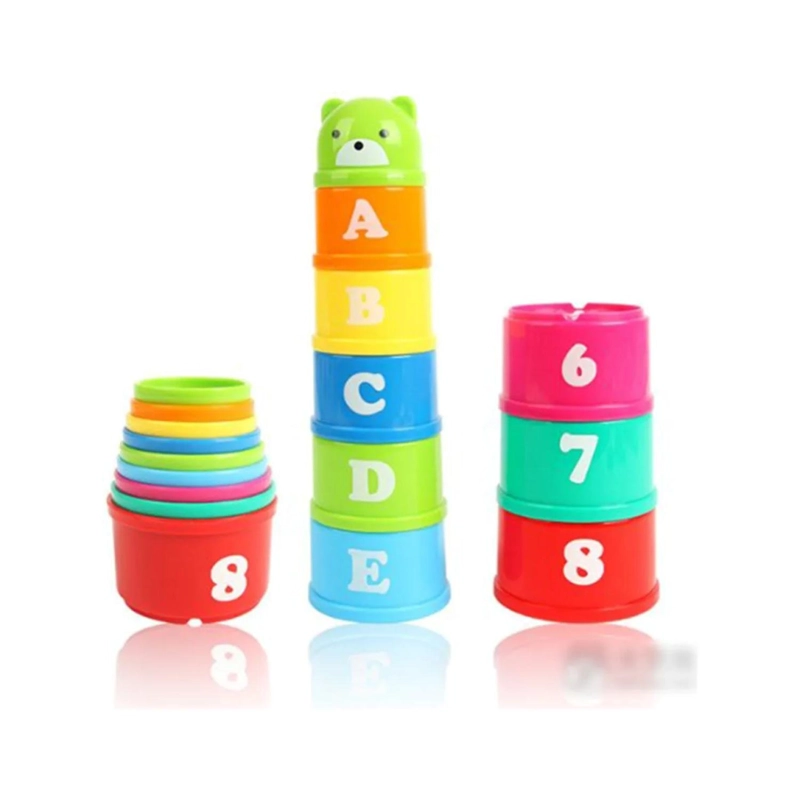 JUGUETE TAZA DIDACTICA TORRE ARMABLE APRENDIZAJE INFANTIL - 3