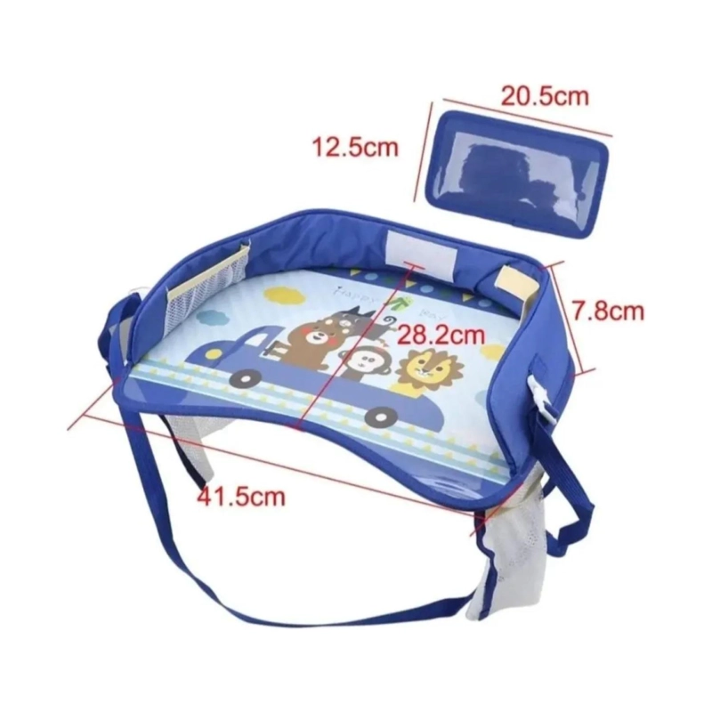 BANDEJA PORTATIL PARA SILLA DE AUTO BEBE INFANTIL AZUL - 2