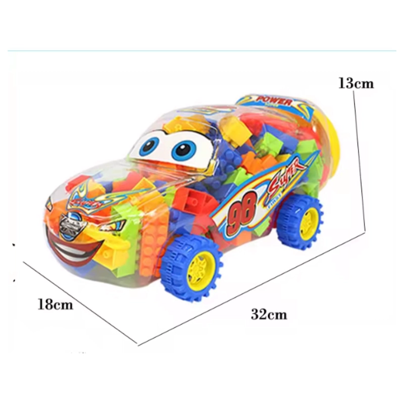 JUGUETES BLOQUES DE CONSTRUCCION EN AUTO PORTATIL INFANTIL - 2