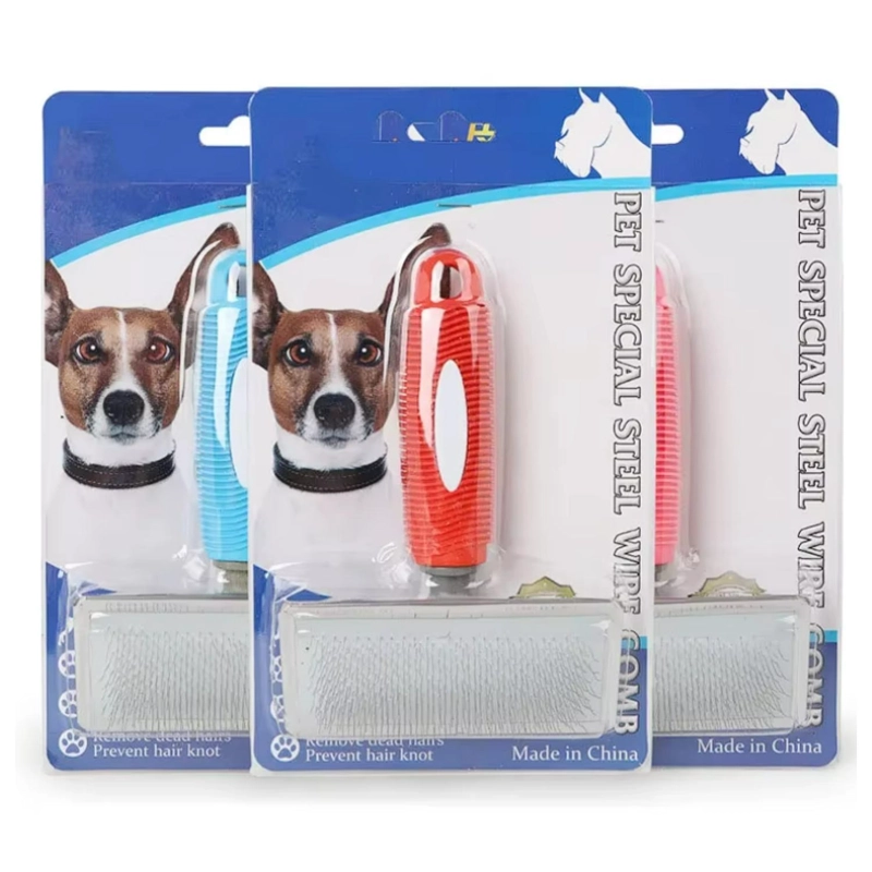 CEPILLO RASCADOR DESENREDADOR PARA PERROS Y GATOS MASCOTAS - 4