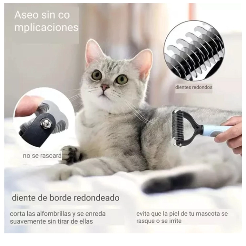 PACK DE LIMPIEZA PARA MASCOTAS CORTA UÑAS LIMA CEPILLO - 2