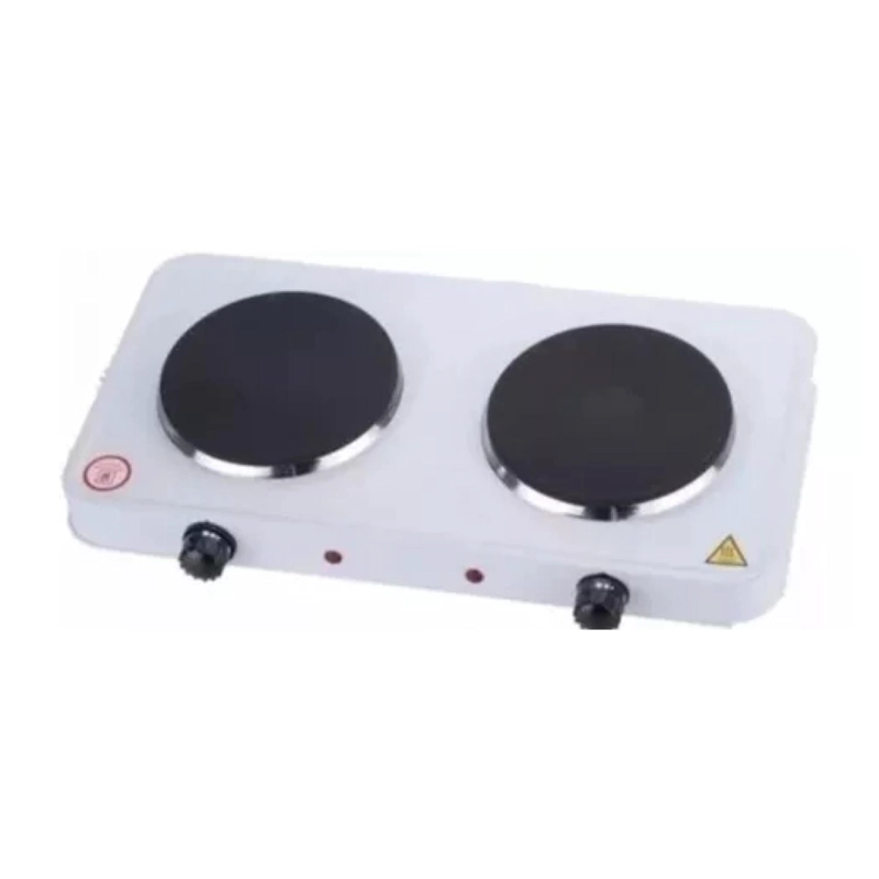 COCINA COCINILLA ELECTRICA ENCIMERA 2 PLATOS 2000W BLANCO - 2