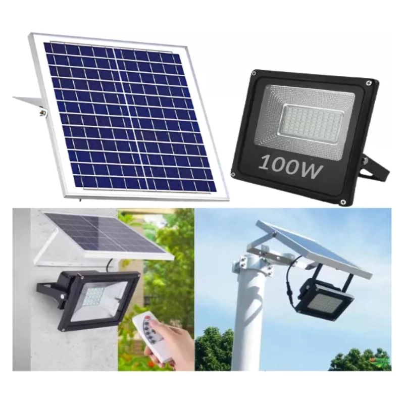 FOCO LED CON PANEL SOLAR 100W MONTABLE AJUSTABLE - 3