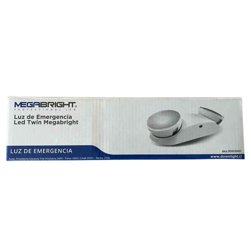 LAMPARA DE EMERGENCIA 2 FOCOS 300LM BLANCO MEGABRIGHT - 2