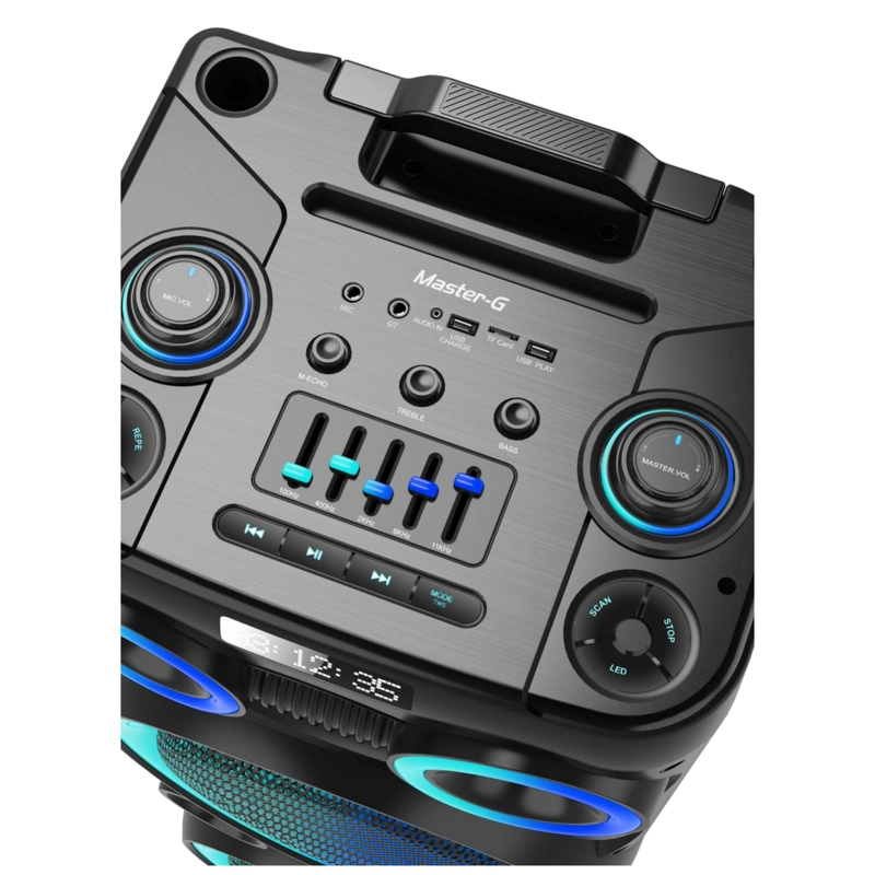PARLANTE KARAOKE BLUETOOTH 150WX2 CONSOLA DJ MGKRAKEN MASTER G - 3