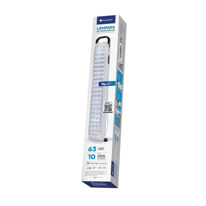 LAMPARA DE EMERGENCIA 63LED 250LM 5W BLANCO 7263 POWERLAB - 3