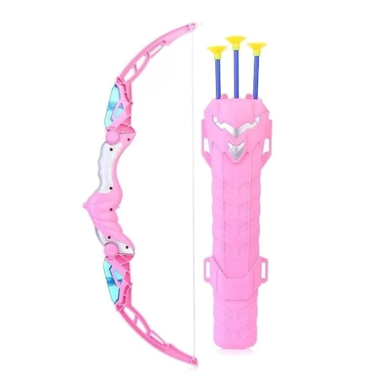 JUGUETE ARCO Y FLECHAS CON LUCES ROSADO INFANTIL - 1