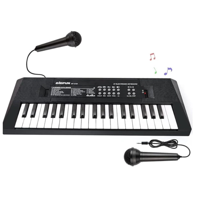 JUGUETE PIANO TECLADO MUSICAL CON 37 TECLAS SONIDOS MIC - 1