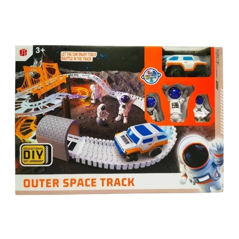 JUGUETE PISTA DE AUTOS ASTRONAUTAS 39 PIEZAS INFANTIL - 1