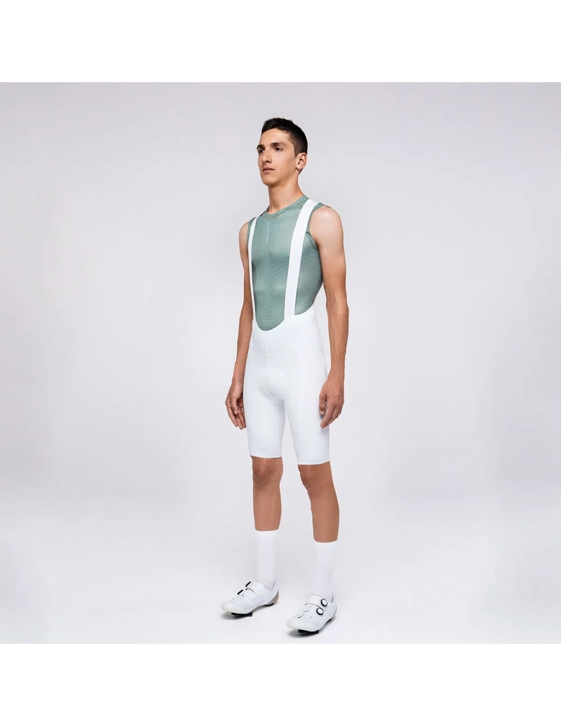BIBSHORT CALZA CICLISMO HARD WHITE - 1