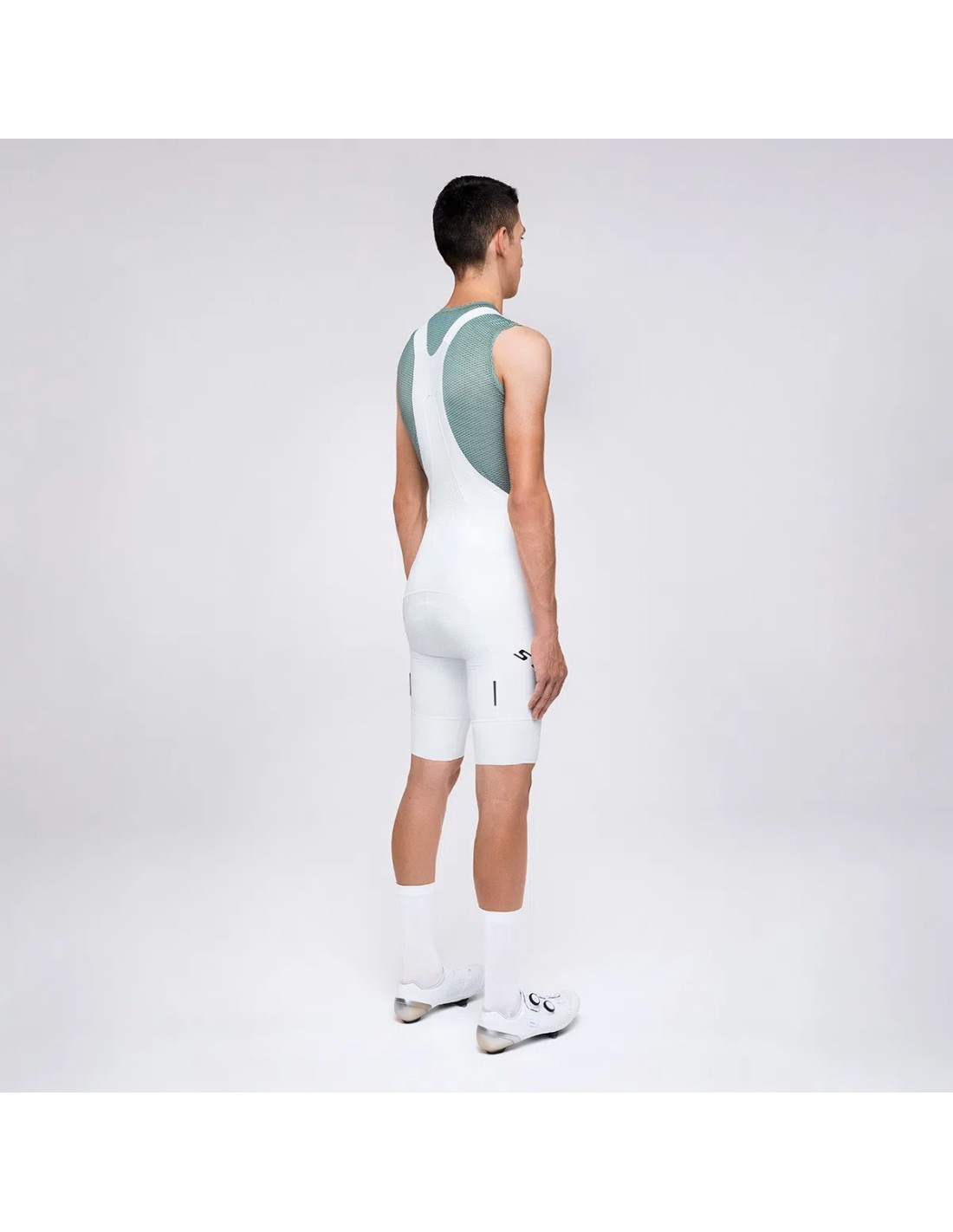 BIBSHORT CALZA CICLISMO HARD WHITE - 2