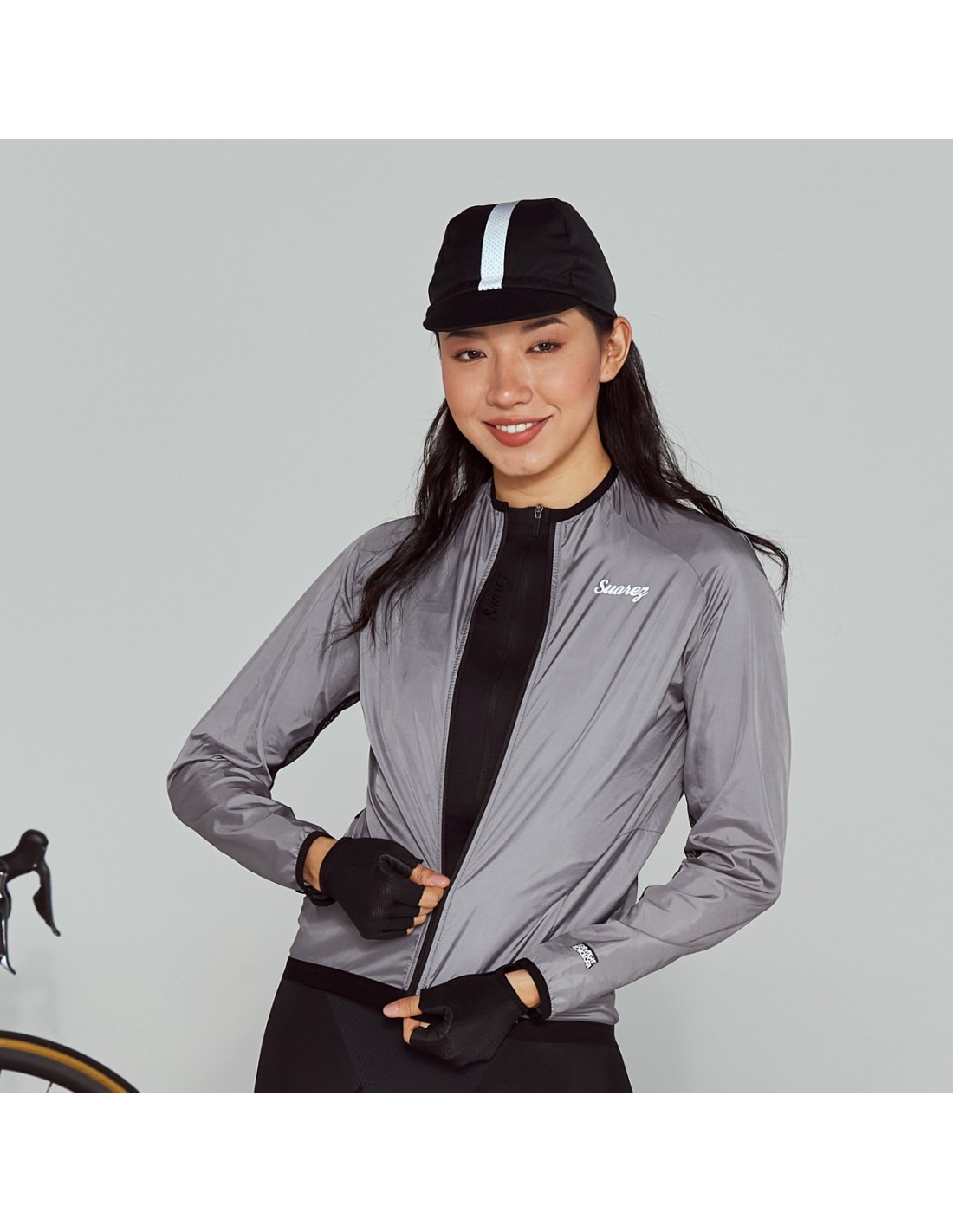 CHAQUETA CORTAVIENTOS CICLISMO SILVER W - 1
