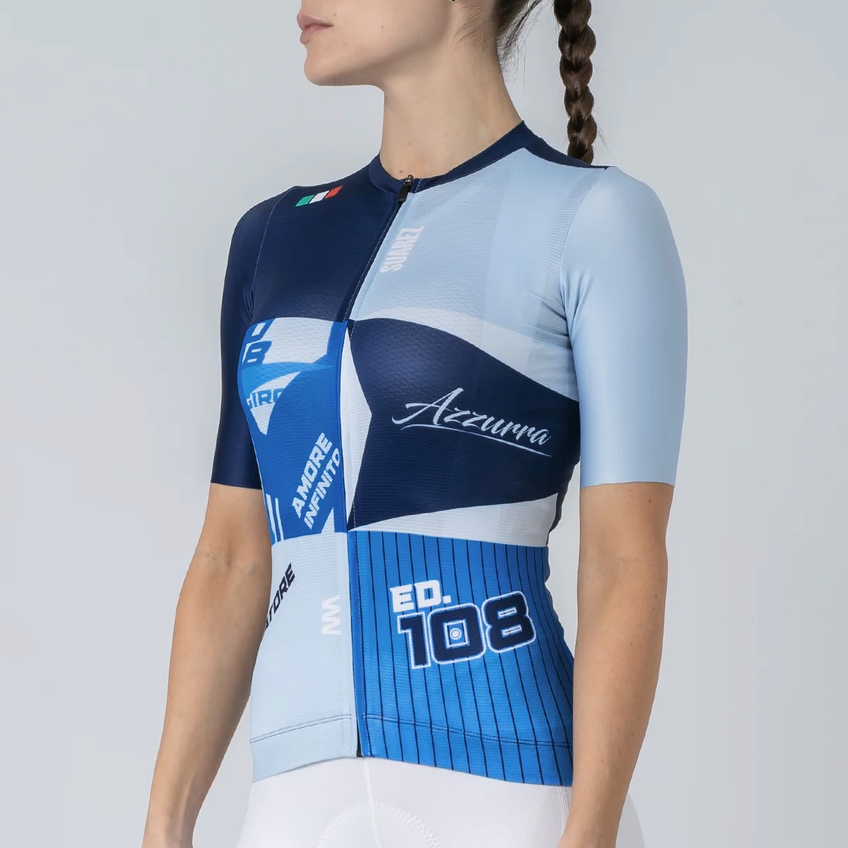 TRICOTA MUJER CICLISMO SUAREZ EDICIÓN GIRO: MAGLIA AZZURRA W - 8