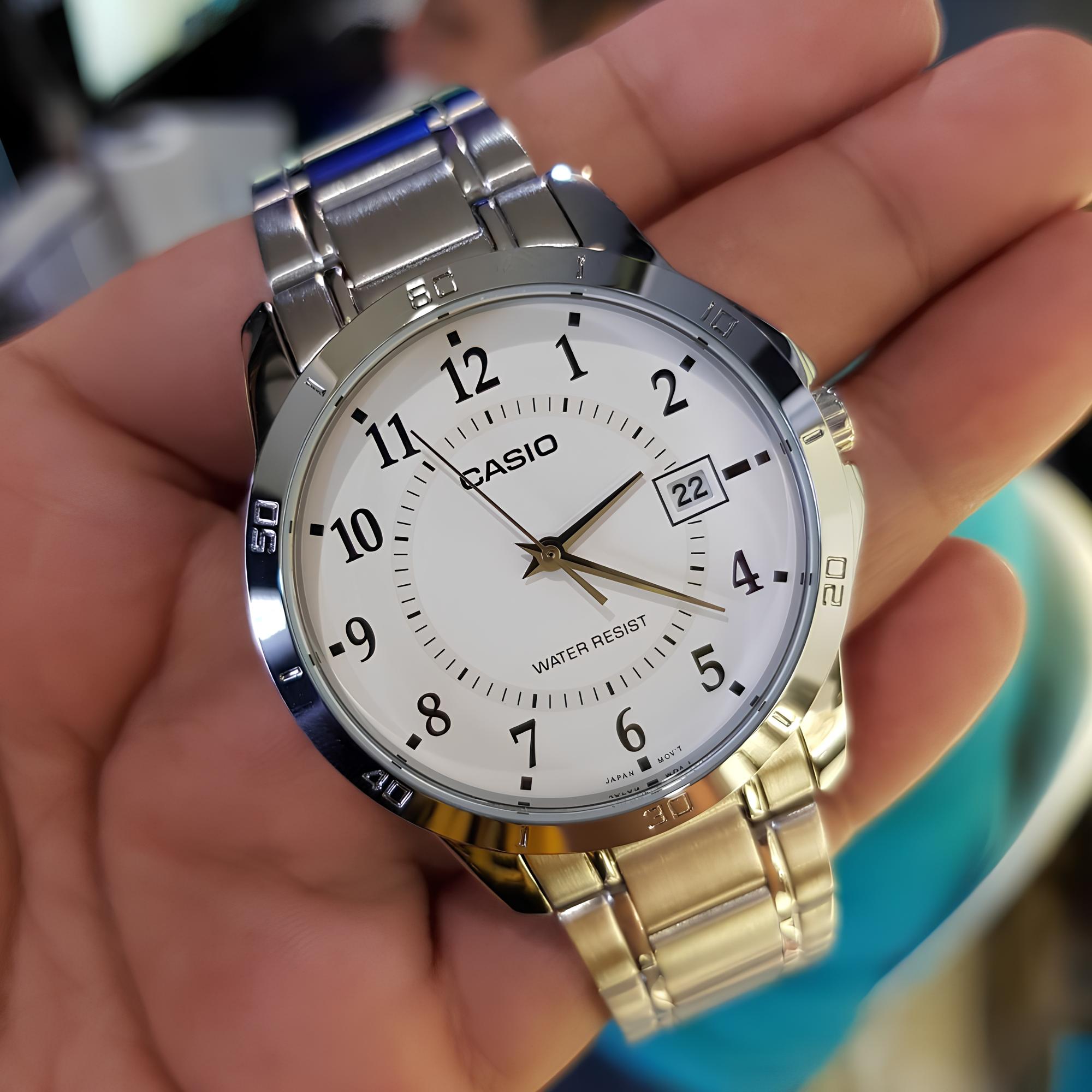 RELOJ MTP-V004D-7B HOMBRE ANALOGO METAL - 2