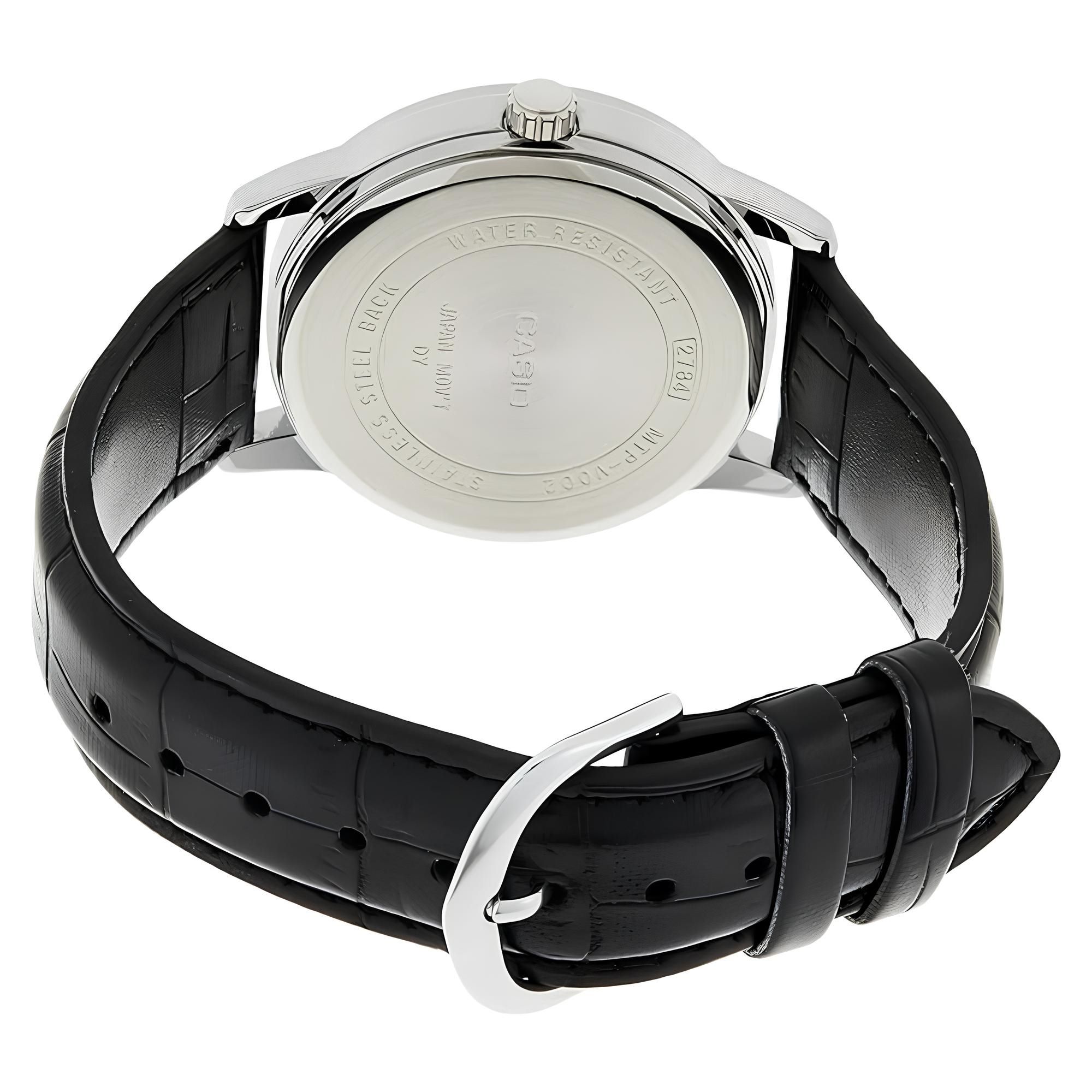 RELOJ MTP-V002L-1B HOMBRE ANALOGO CUERO - 2