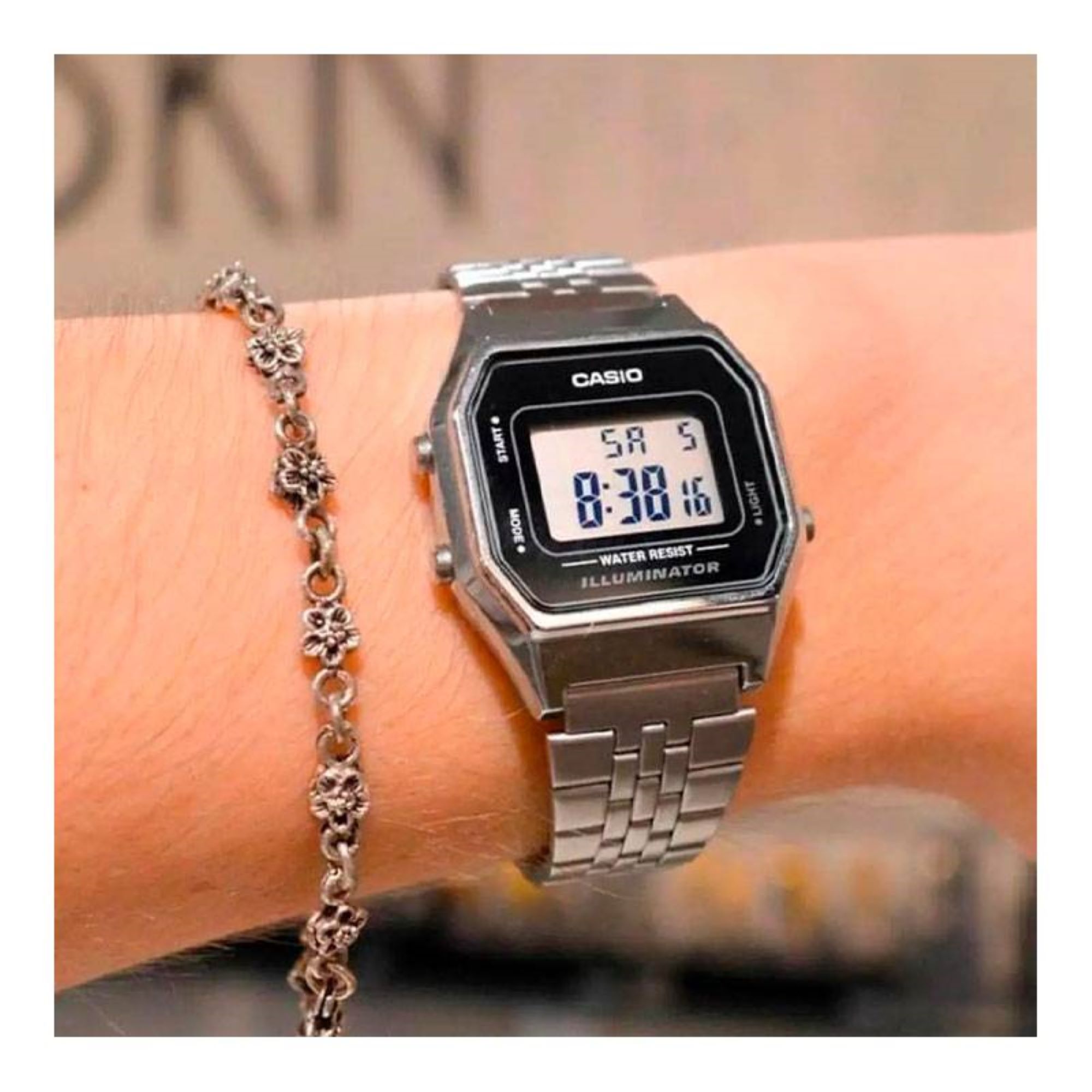 RELOJ LA-680WA-1 VINTAGE DIGITAL METAL - 3