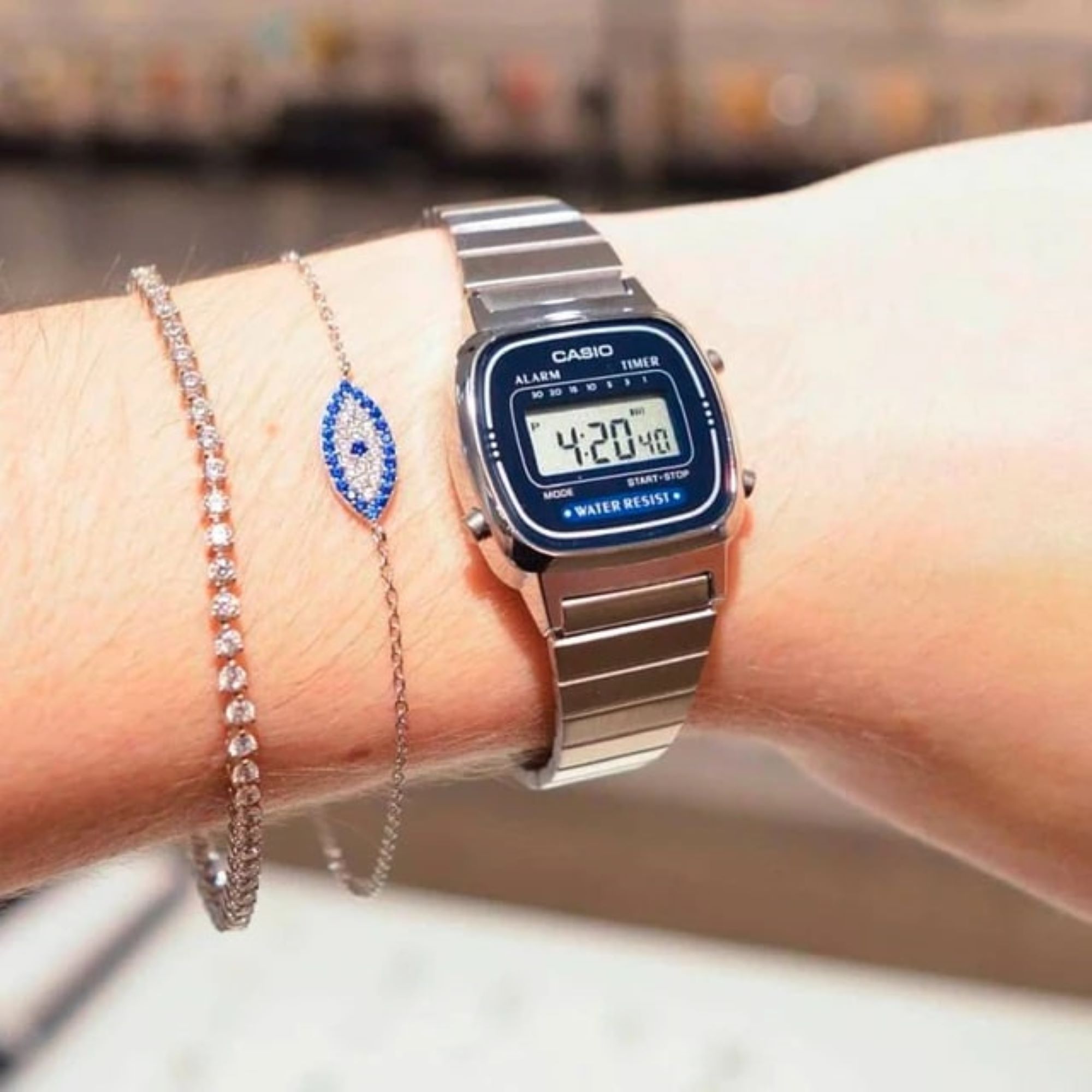 RELOJ LA-670WA-2 VINTAGE DIGITAL METAL - 3