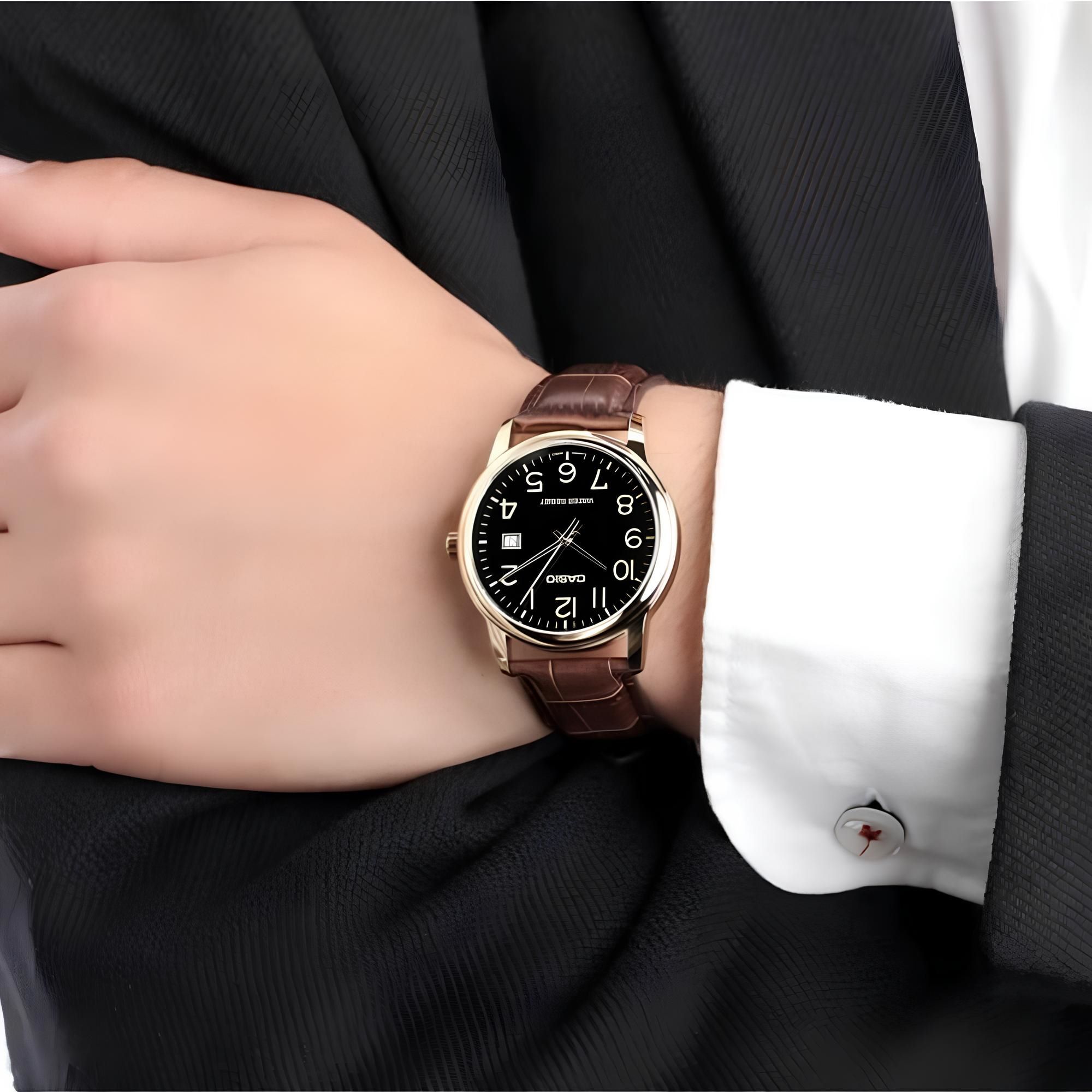 RELOJ MTP-V002GL-1B HOMBRE ANALOGO CUERO - 3