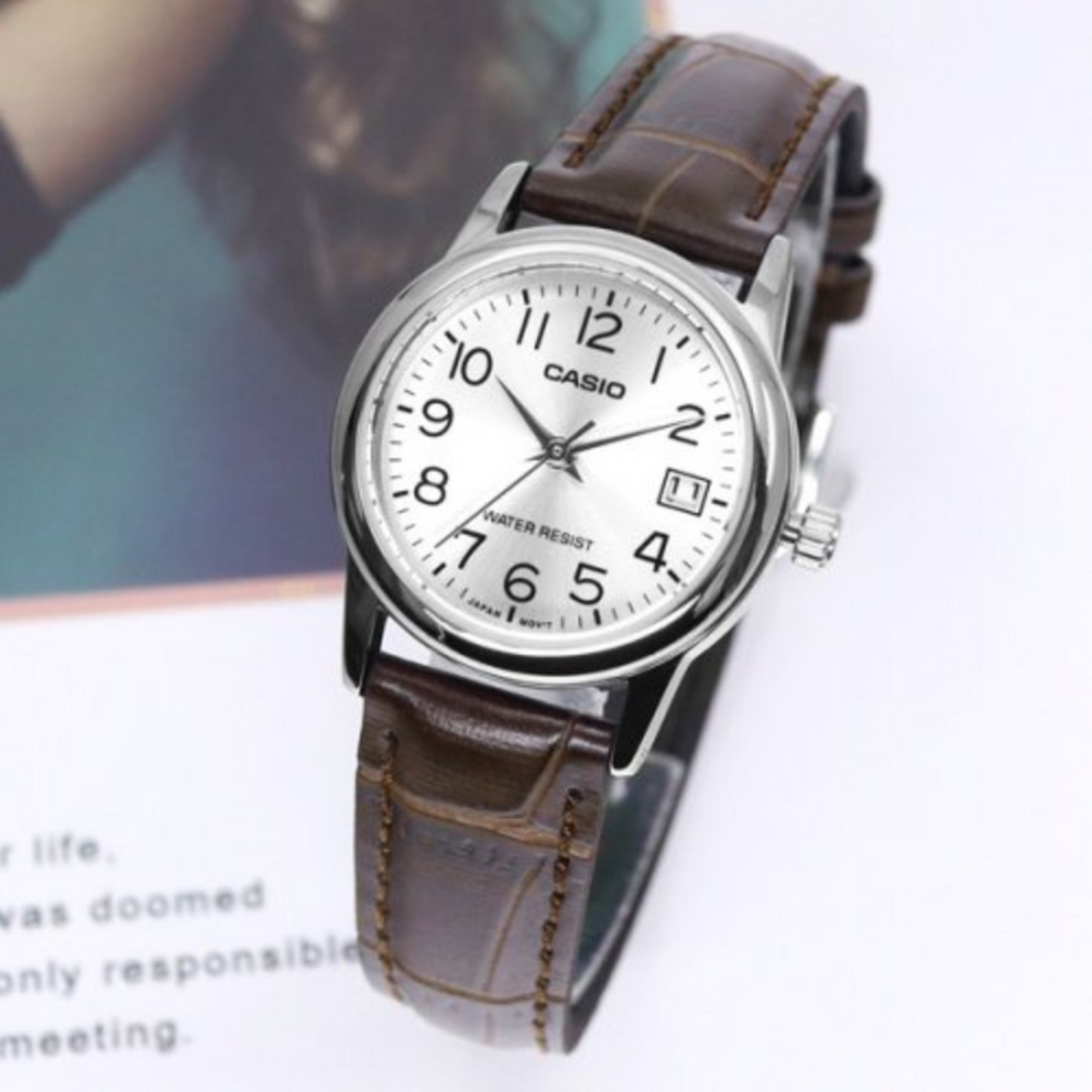 RELOJ LTP-V002L-7B2 MUJER ANALOGO CUERO - 5