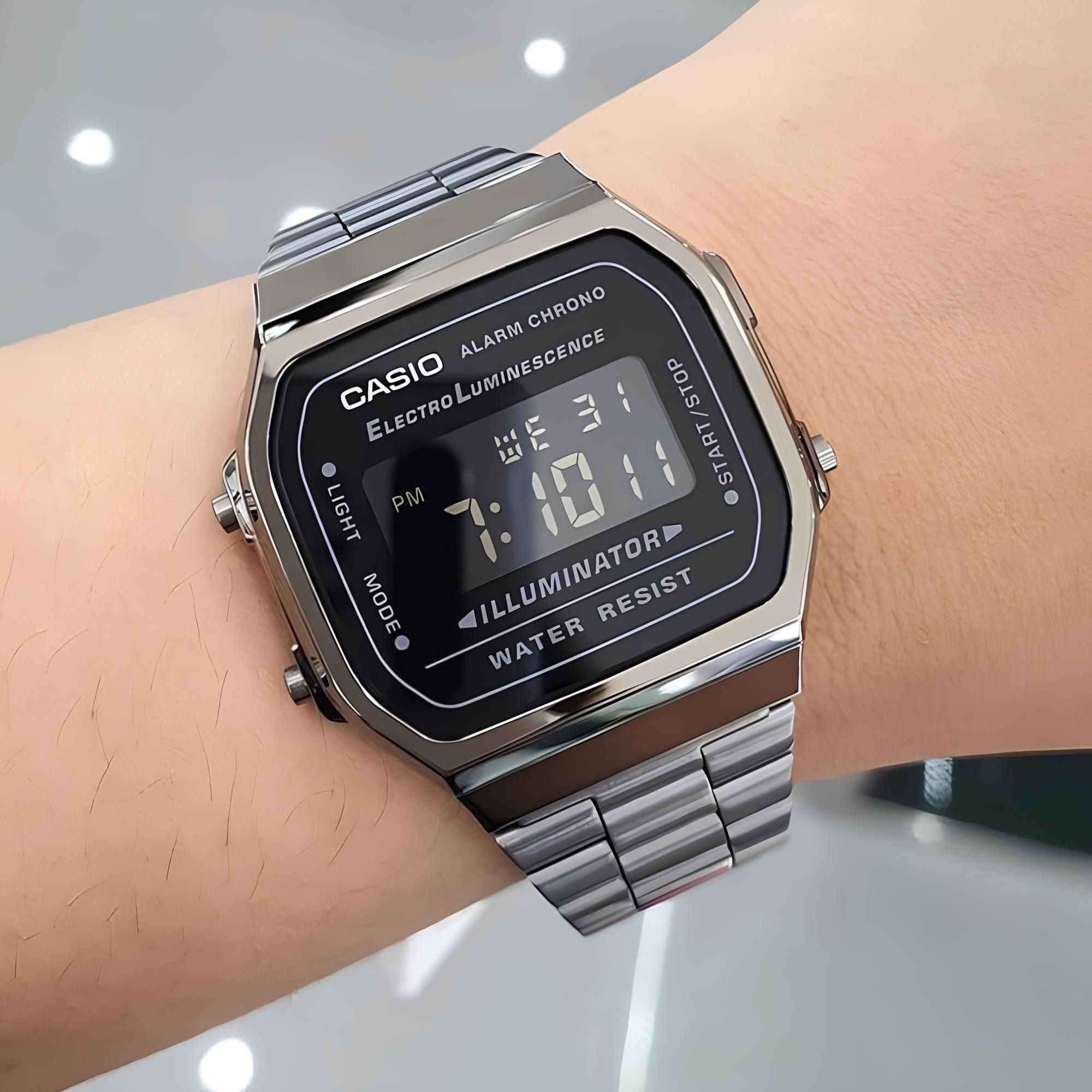 RELOJ A-168WGG-1B VINTAGE DIGITAL METAL - 3