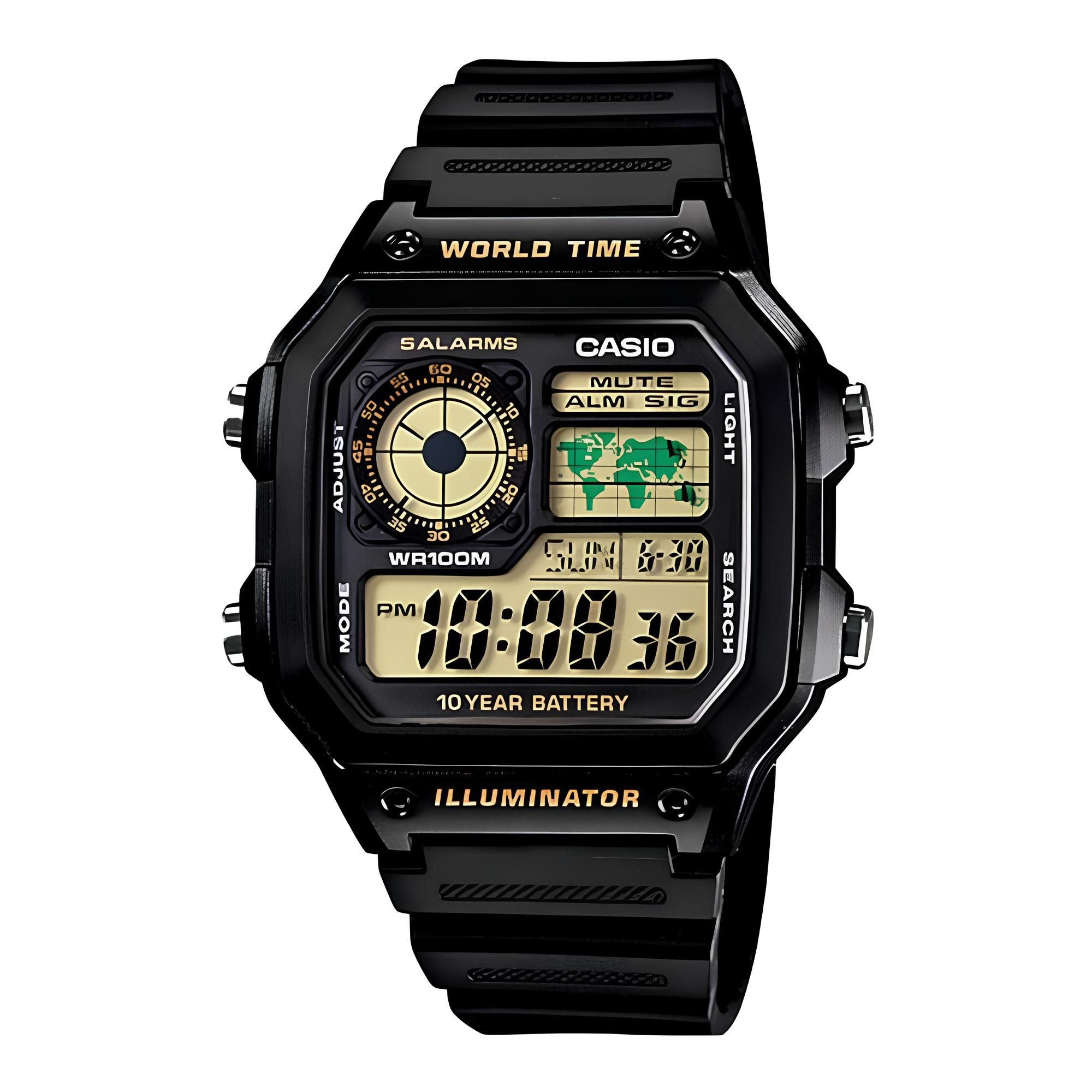 RELOJ AE-1200WH-1BV HOMBRE DIGITAL RESINA - 1
