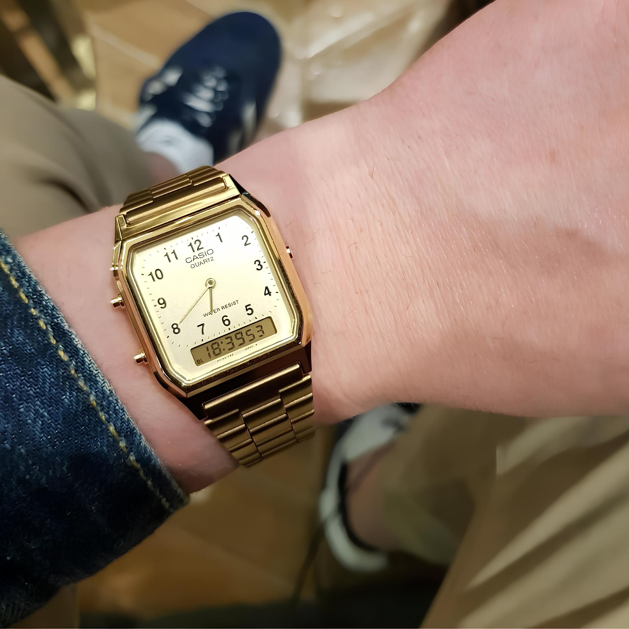 RELOJ AQ-230GA-9B HOMBRE ANALOGO DIGITAL METAL - 3